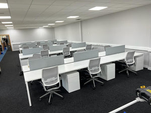 white second hand office furniture in London