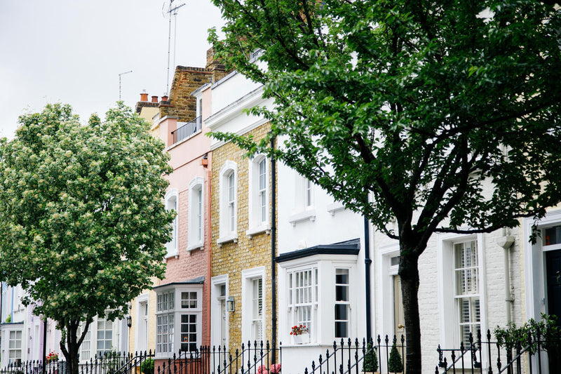 View of street buildings in Chelsea, London, UK