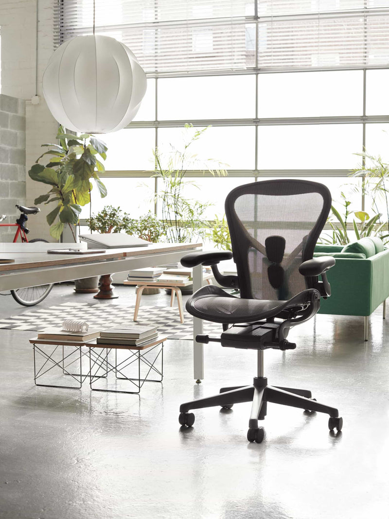used office chair in modern office environment