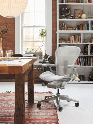 White Herman Miller Aeron office chair