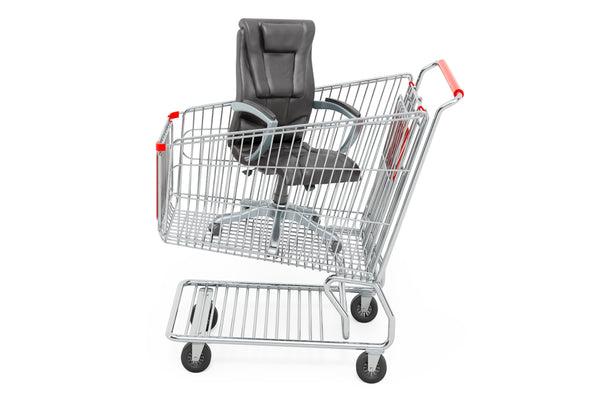 Go to article: shopping cart with a sed office chair in it