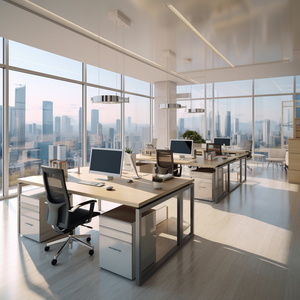modern office with second hand office furniture