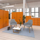 Juna Fully Upholstered Medium Back Lounge Chairs + Coffee Table Set