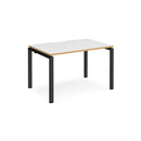 Adapt single desk 800mm depth - White/Oak
