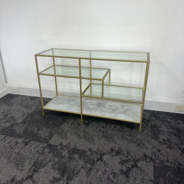 Used Brass & Glass Side Unit