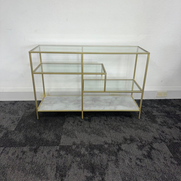 Used Brass & Glass Side Unit