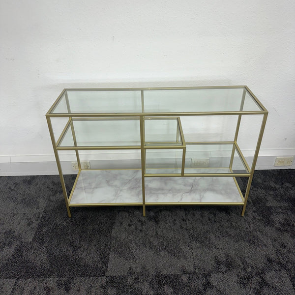 Used Brass & Glass Side Unit