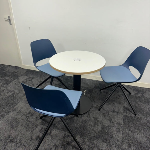 Used Meeting Set With Power & Boss Saint Swivel Chairs