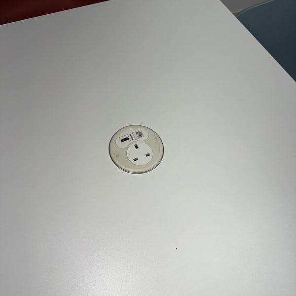 Used Hay Meeting Table Bundle With Power