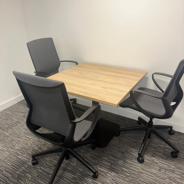 Used Mobili Branded Meeting Table Set with 3 Chairs