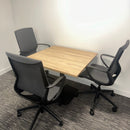 Used Mobili Branded Meeting Table Set with 3 Chairs