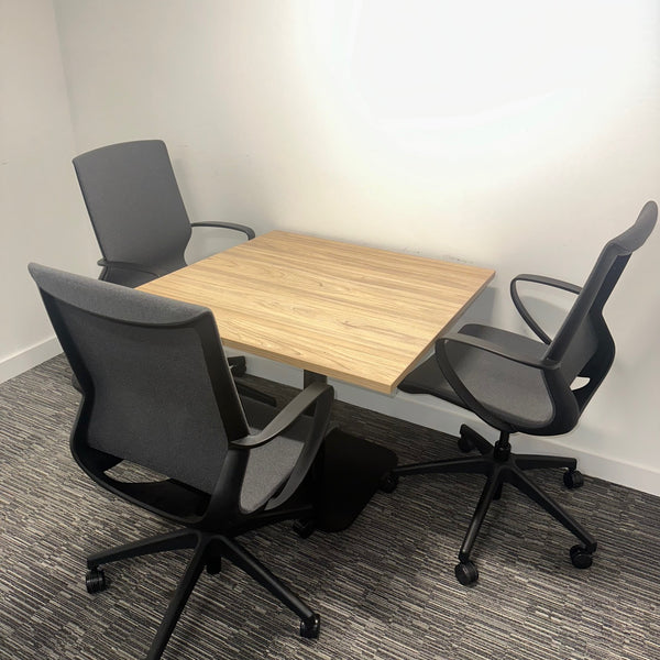 Used Mobili Branded Meeting Table Set with 3 Chairs