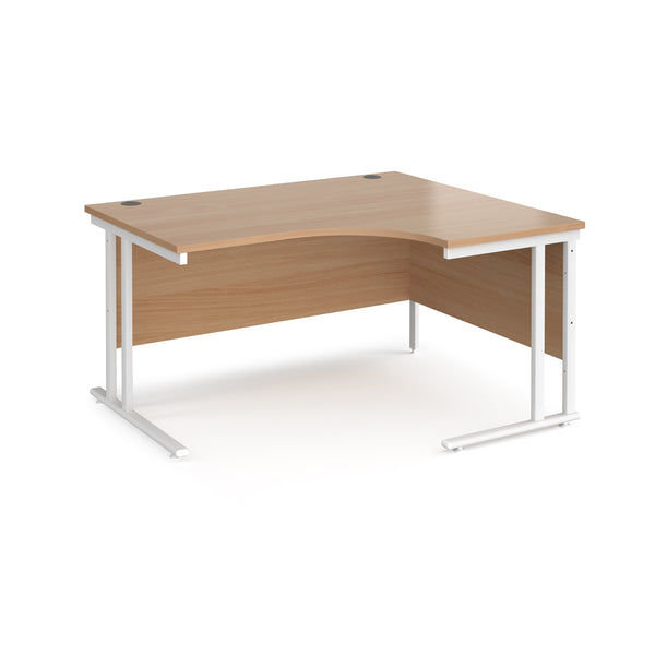 Maestro 25 right hand ergonomic desk - Beech