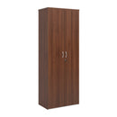 Universal double door cupboard 2140mm high with 5 shelves - Walnut