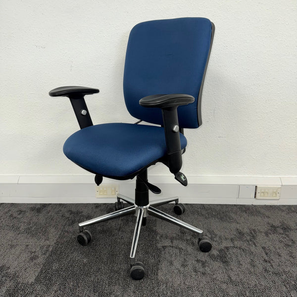 Used Fabric Fully Adjustable Task Chair with Pump Lumbar Support