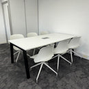 Used White Meeting Table with Humanscale Chairs
