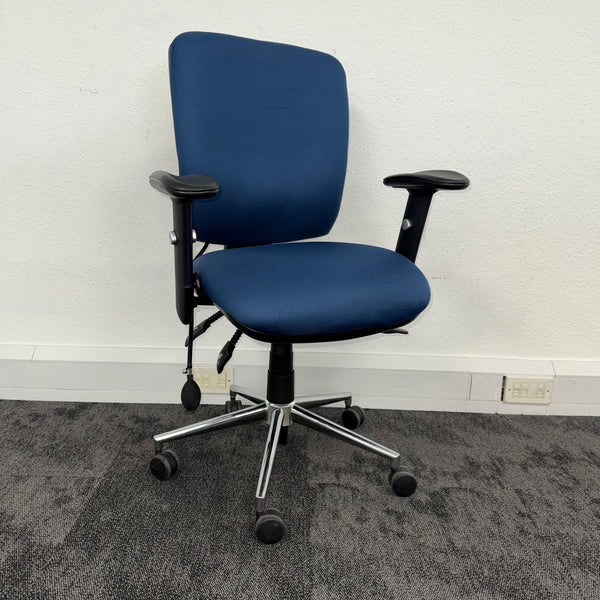 Used Fabric Fully Adjustable Task Chair with Pump Lumbar Support