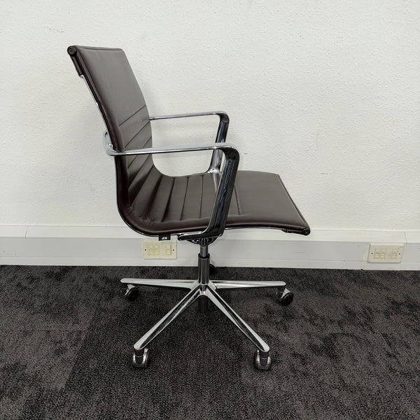 Used ICF UNA Leather Meeting Chair