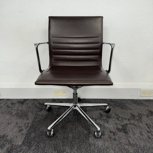 Used ICF UNA Leather Meeting Chair