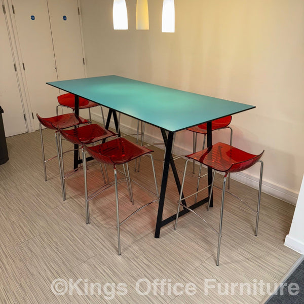 Used Frovi Relic High Breakout Table With 8 Stools