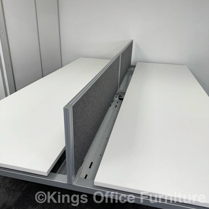 Used Sliding Top Mobili White Bench Desk Bundle