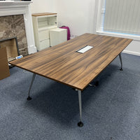 used walnut meeting table in an office in Vauxhall