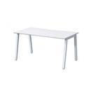 single white office desk