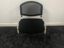 Black Mesh Stacking Chair