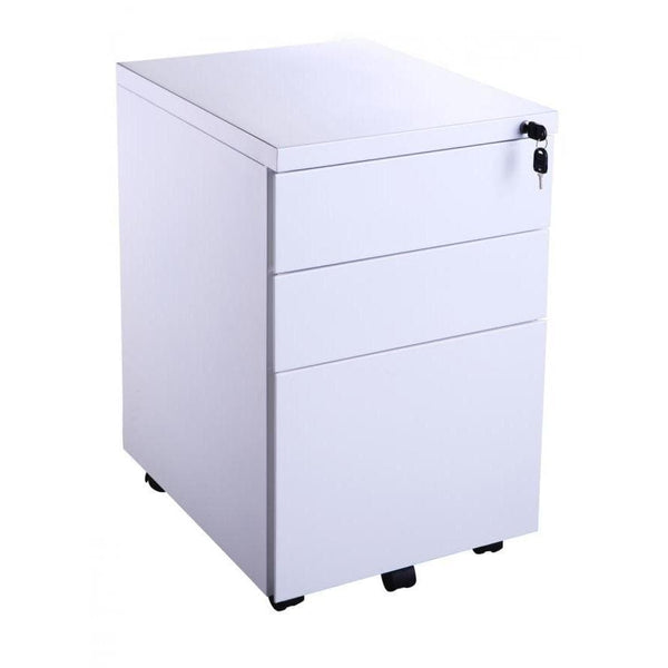 white office pedestals