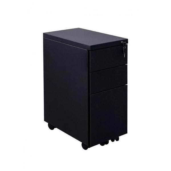 white slimline office pedestals