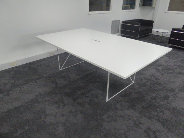 Modern White Nova meeting table 2200mm x 1300mm