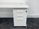 New Modern White Rectangle Desks 1400 x 800