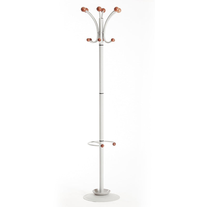 silver office coat stand