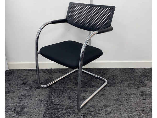 Used Vitra Visavis Black Meeting Chair
