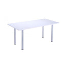 white meeting table