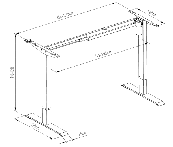 New Single Motor Height Adjustable Sit Stand Desk
