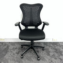 Used Spine High Back Black Mesh Operator Chair