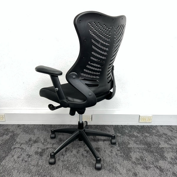 Used Spine High Back Black Mesh Operator Chair