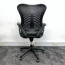 Used Spine High Back Black Mesh Operator Chair
