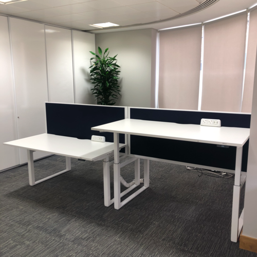 used office desks in white