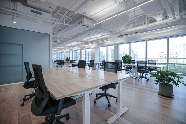Go to article: Office space with desks and office chairs but no people or office equipment