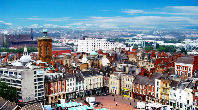 Aerial view of Northampton, UK