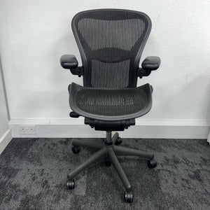 refurbished Herman Miller Aeron chair; mesh office chair; used office furniture