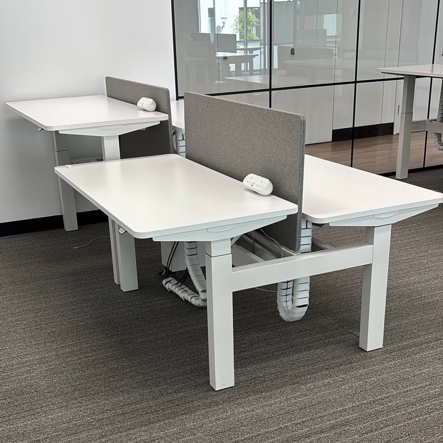 Used Herman Miller Ratio Double Electric Desk - Fully Loaded