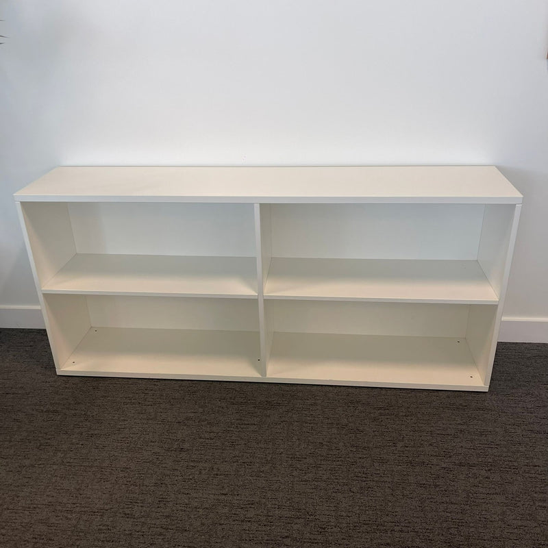 Used White End Of Desk Bookcase