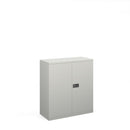 Steel contract cupboard with 1 shelf 1000mm high - Grey