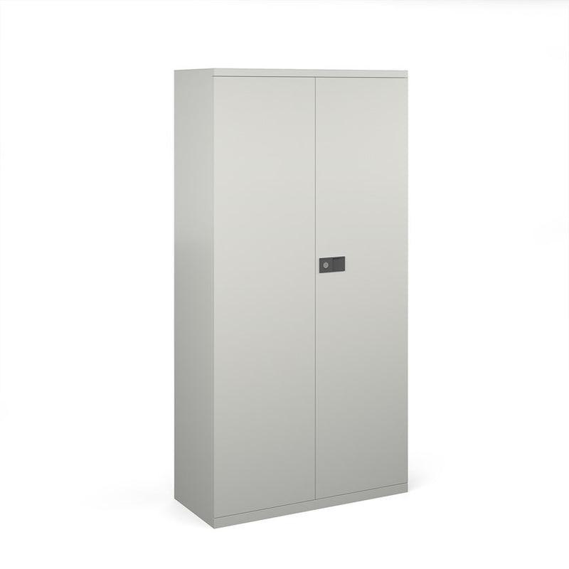 Steel contract cupboard with 3 shelf 1806mm high - Grey