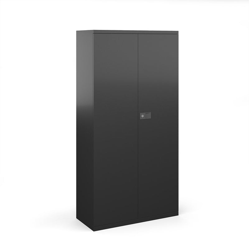 Steel contract cupboard with 3 shelf 1806mm high - Black