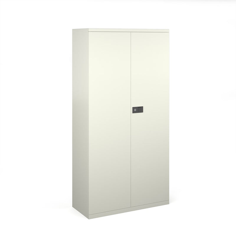 Steel contract cupboard with 3 shelf 1806mm high - White