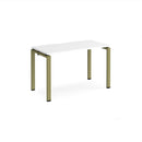 Adapt single desk scallop 600mm depth - White/Green